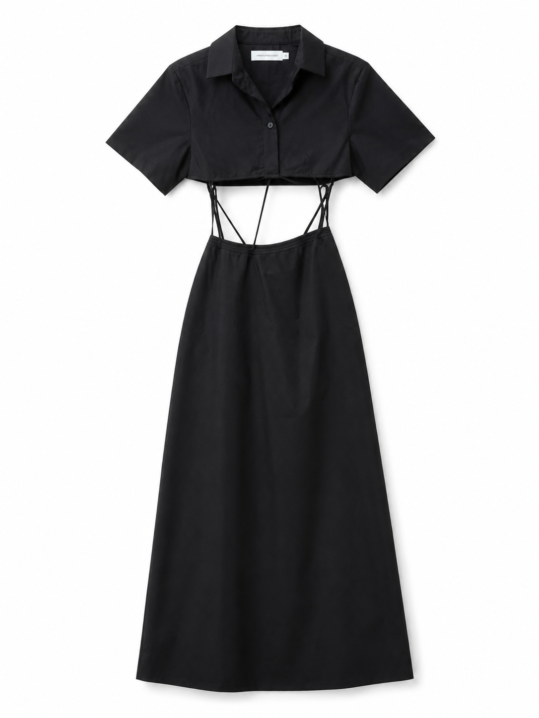 Christopher Esber Black Cutout Wool Maxi Dress - 6