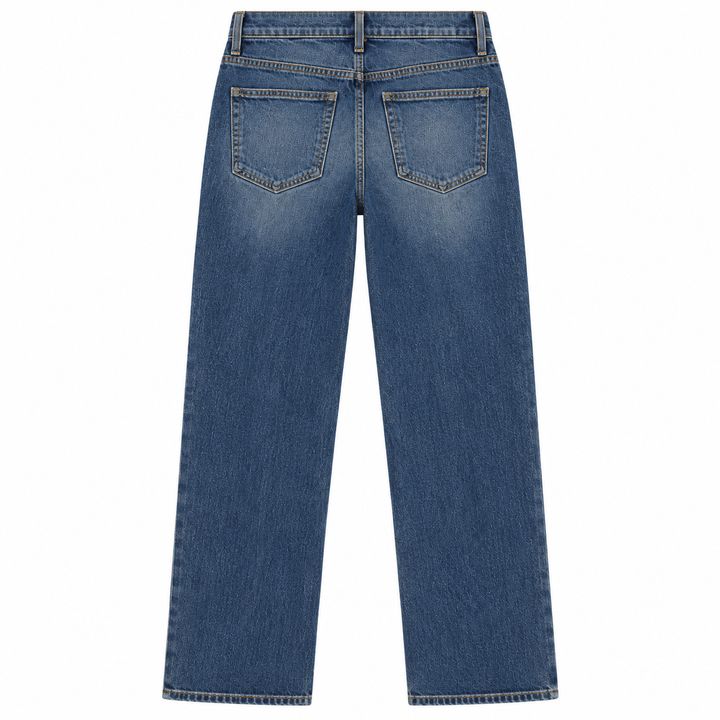Veronica Beard Leah Mid-Rise Straight-Leg Jeans in Equinox Blue - 27