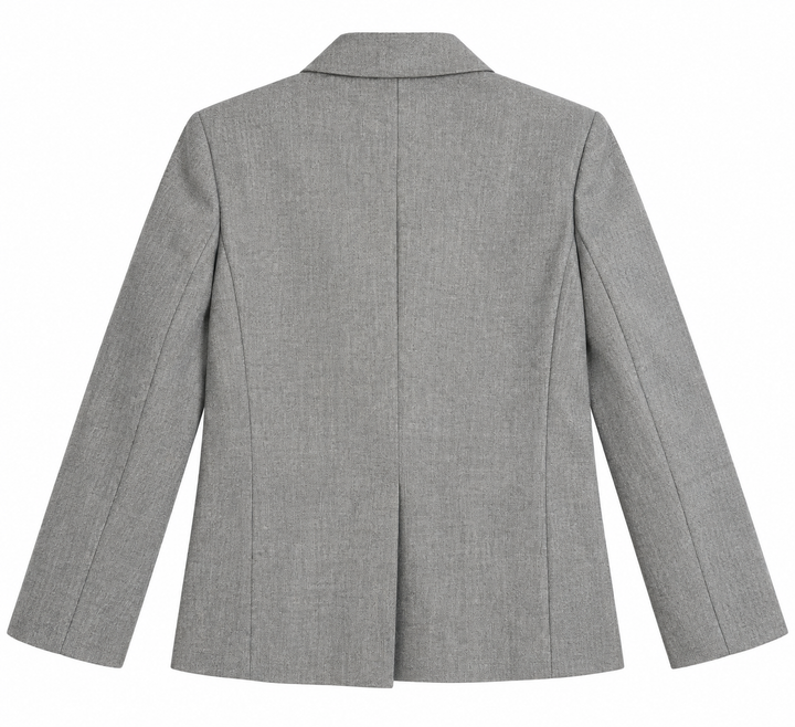 Peserico Easy Gray Double-Breasted Blazer - IT 42