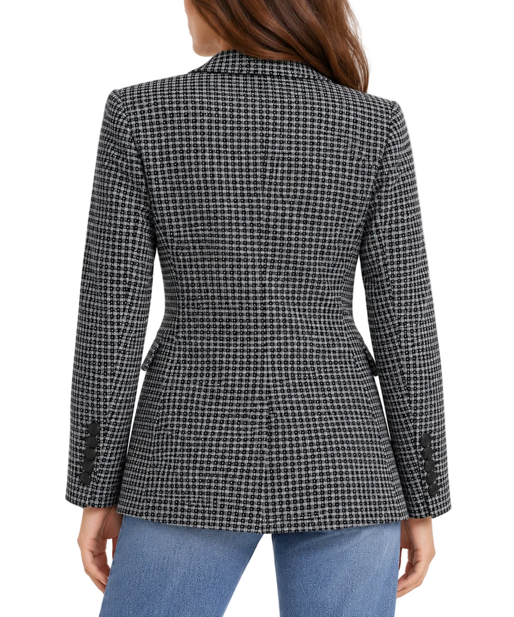Veronica Beard Schoolboy Houndstooth Dickey Blazer - 4