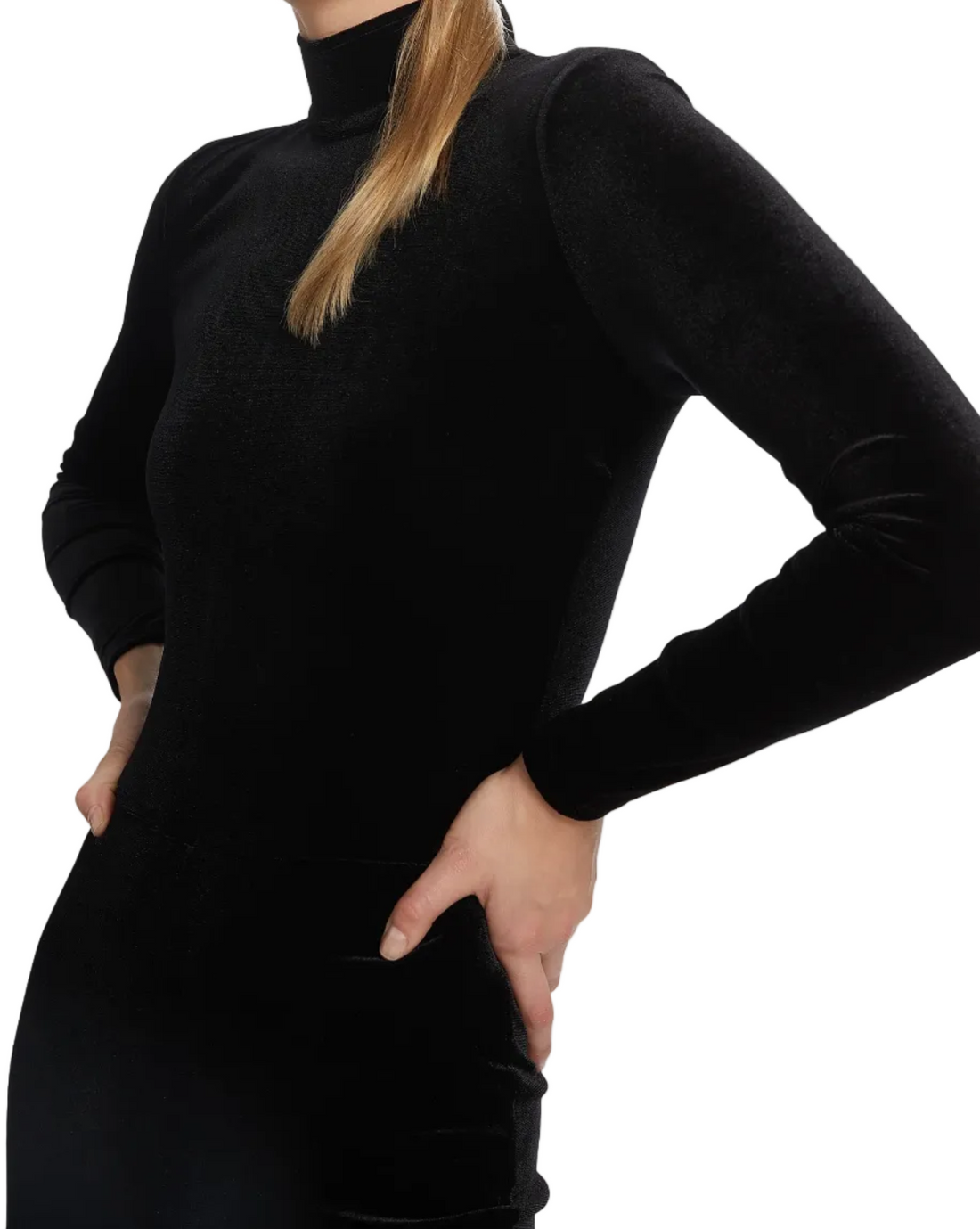 L'Agence Zahara Velvet Catsuit - XS