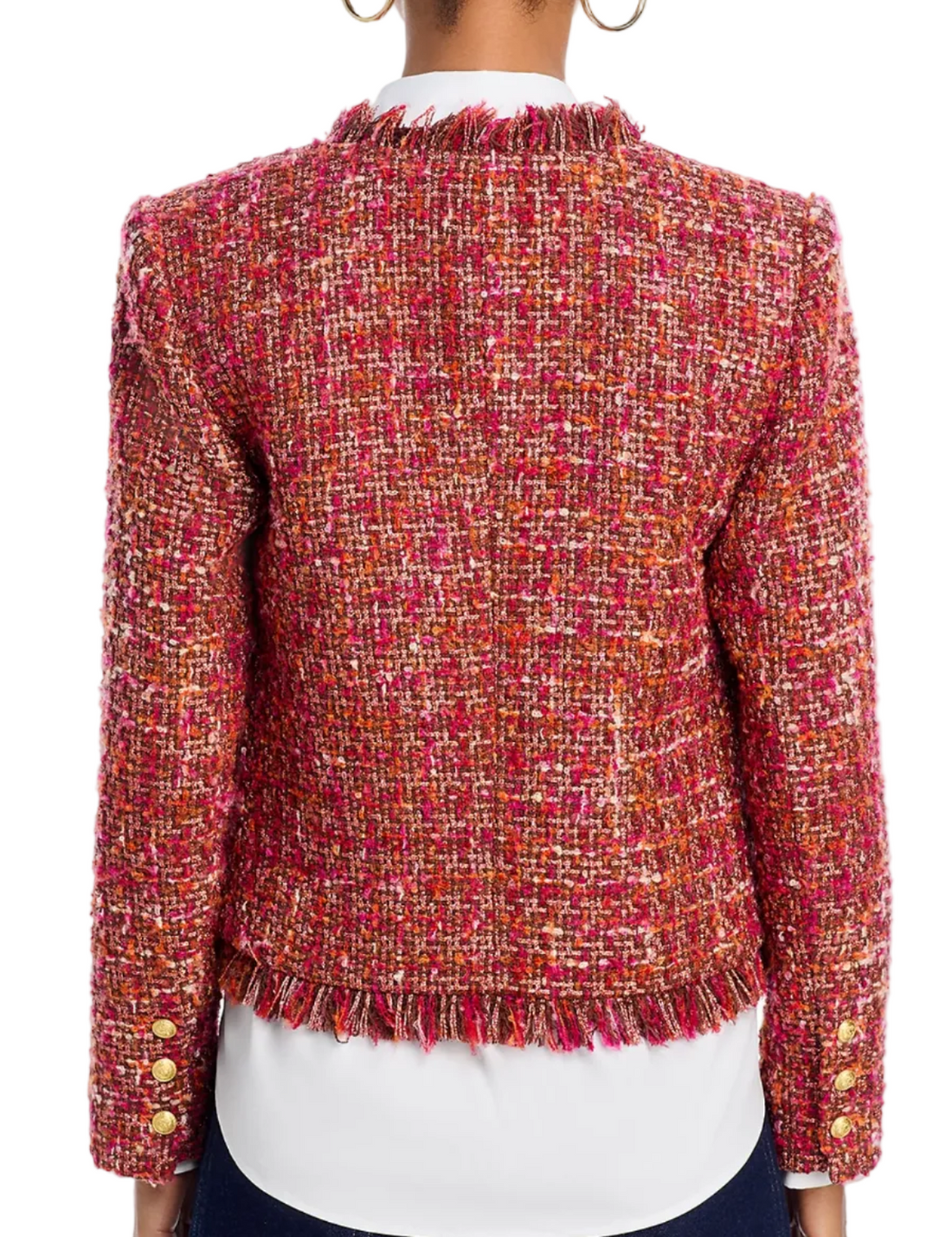 L'Agence Angelina Tweed Jacket Red - 2