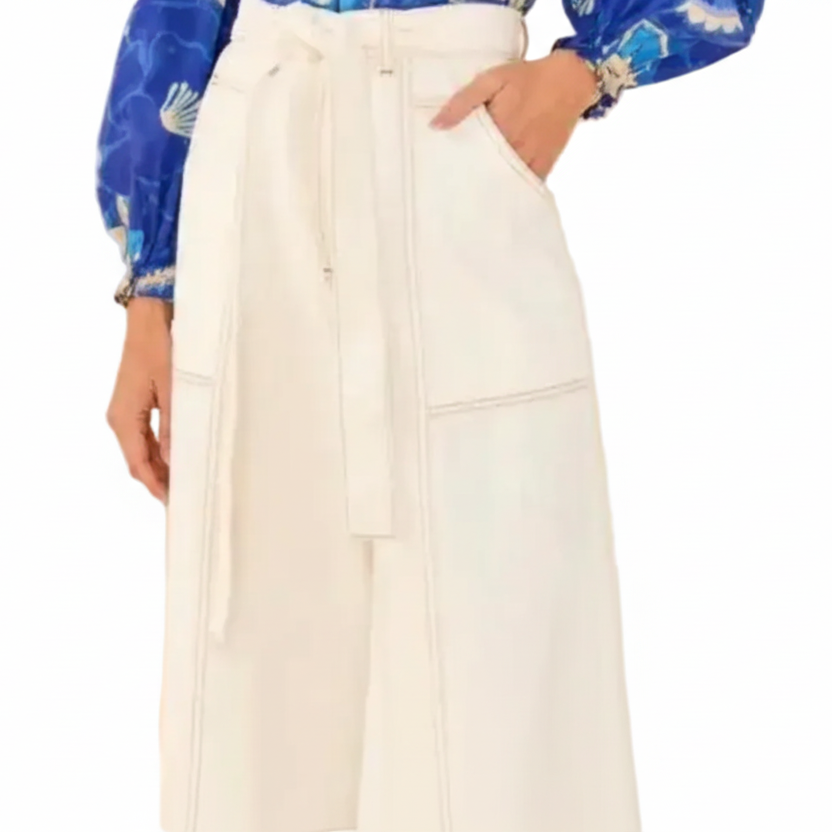 Farm Rio High-Rise Wide Leg Jeans - M