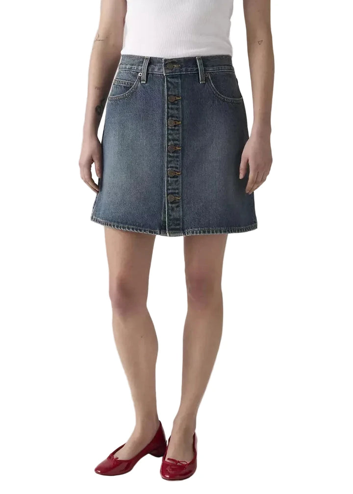 Levis Retro Button Front Skirt - 27