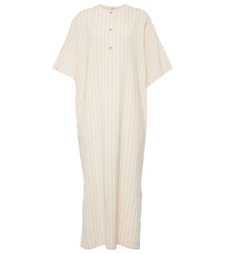 Toteme Pinstriped midi shirt dress - 36
