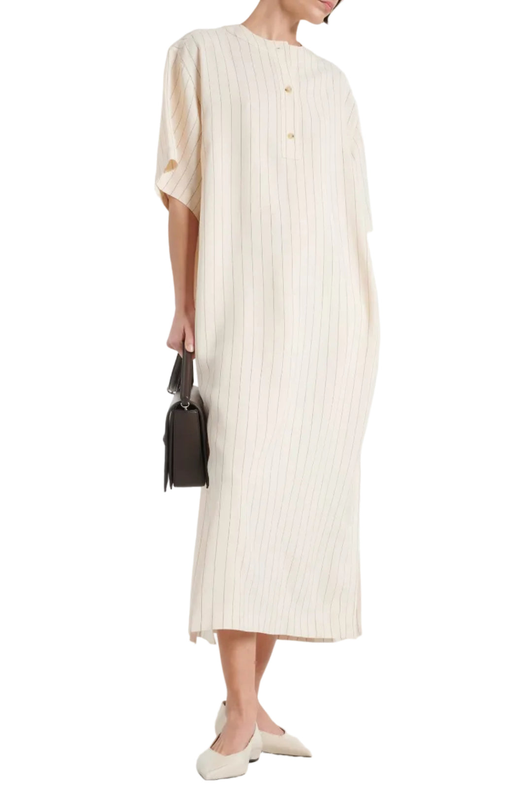 Toteme Pinstriped midi shirt dress - 36