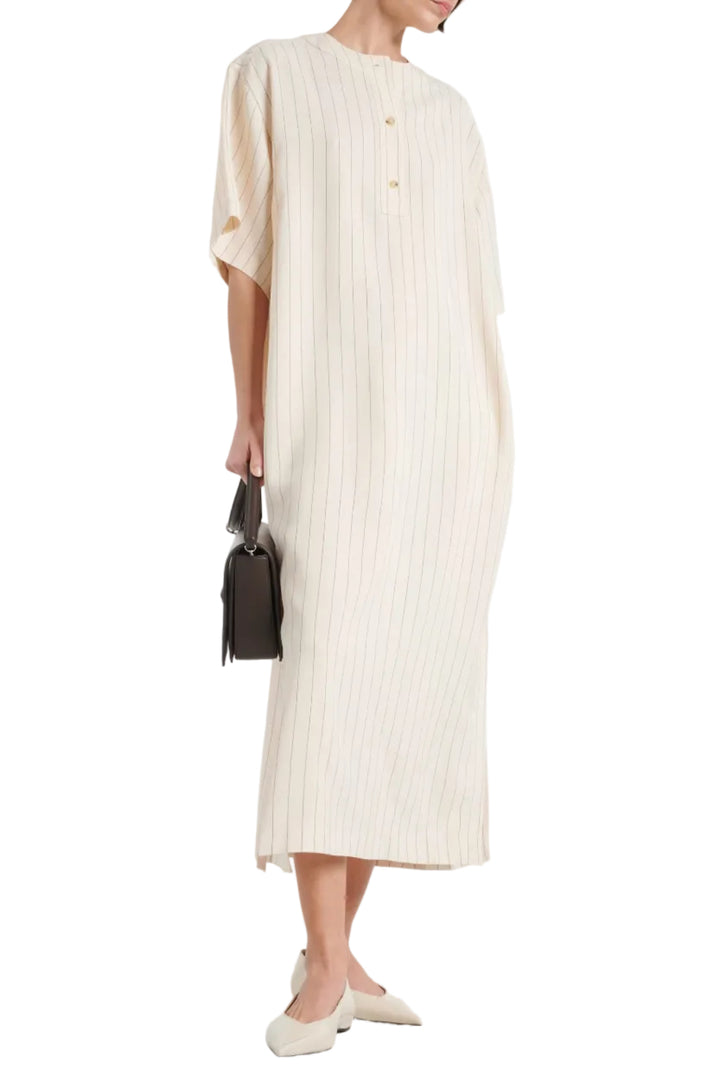Toteme Pinstriped midi shirt dress - 36