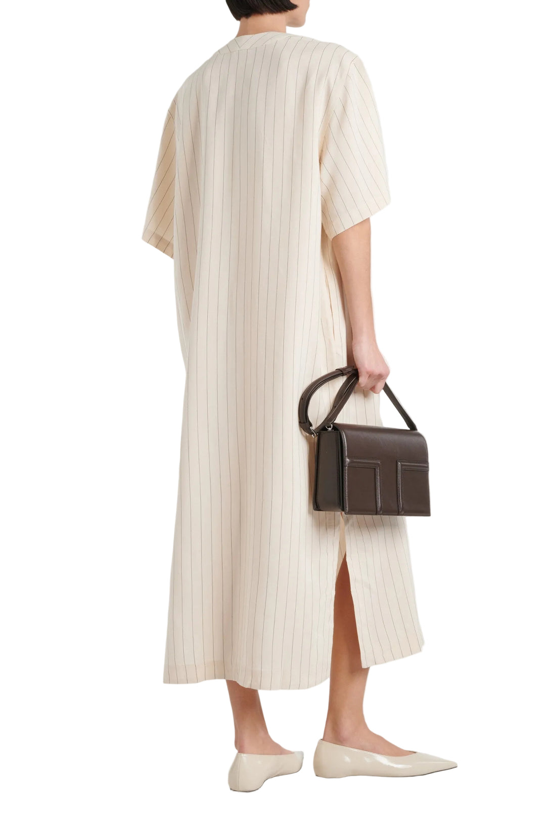 Toteme Pinstriped midi shirt dress - 36