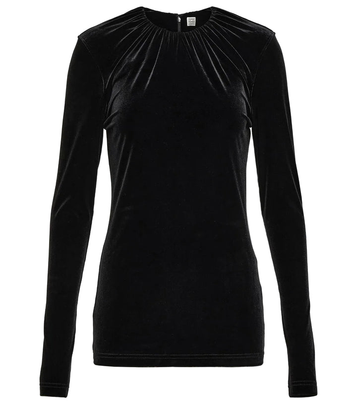 Toteme Gathered velvet top - M