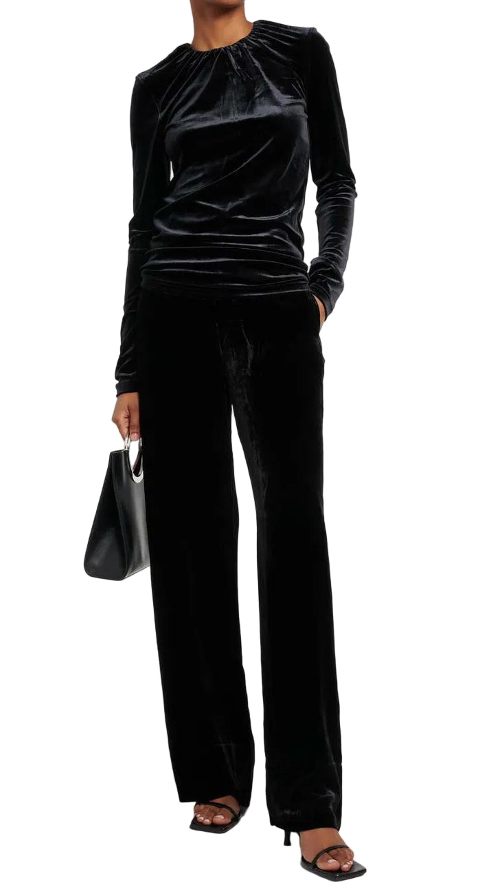 Toteme Gathered velvet top - M