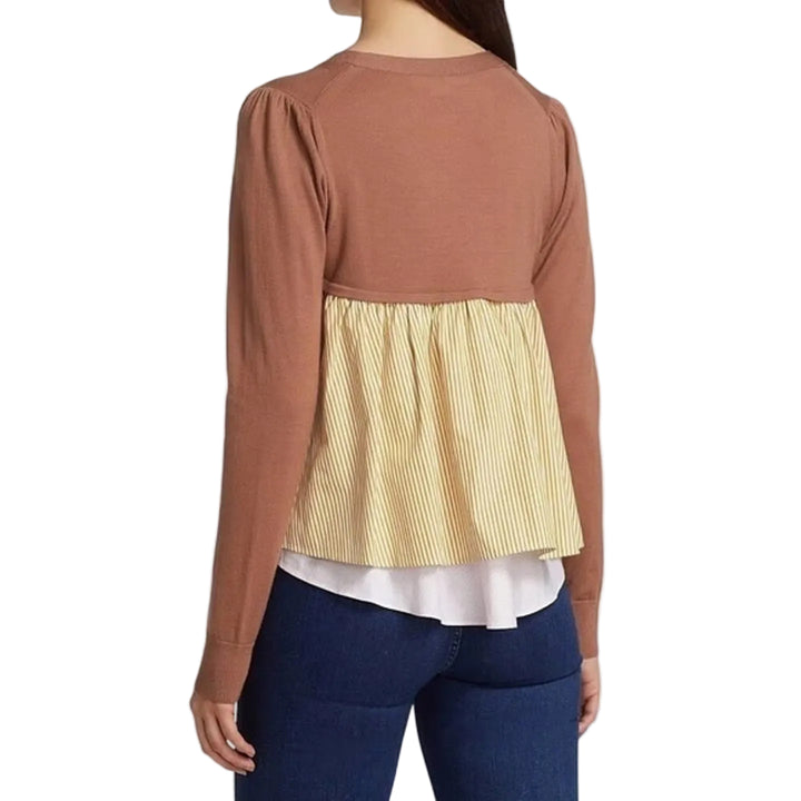 Veronica Beard Liatris Merino Wool Cotton Cardigan Sweater - S