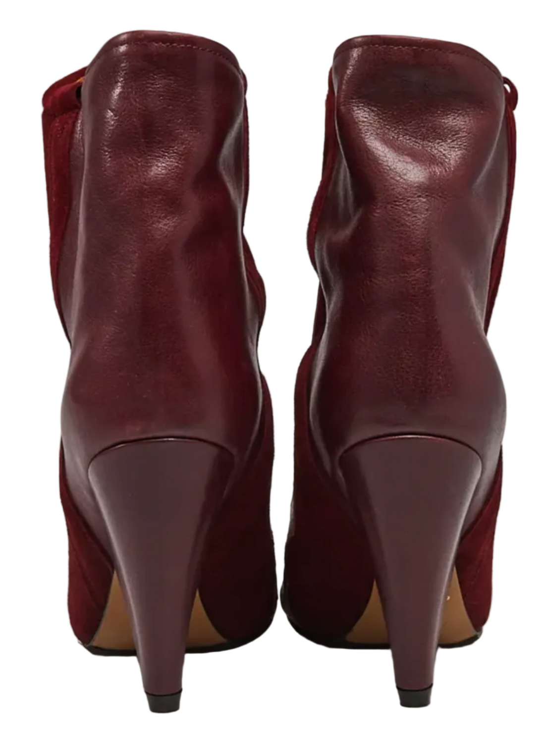 Isabel Marant Bordeaux Suede/Leather Embroidered Boots - 39