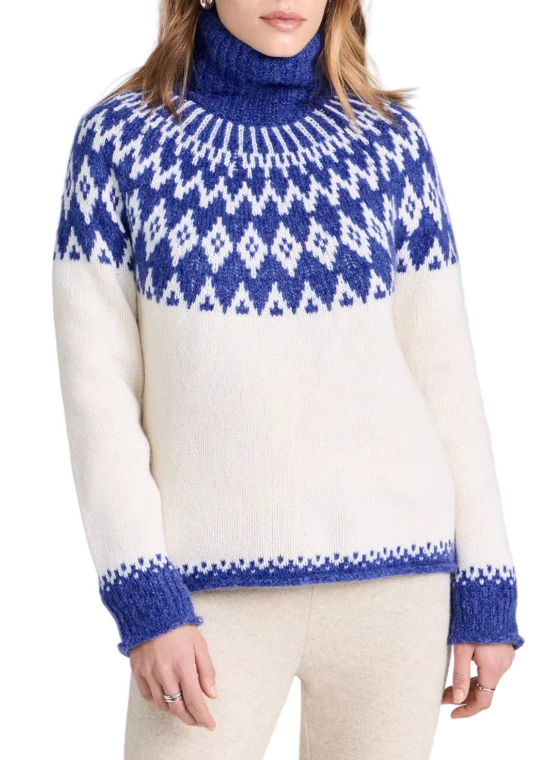 Alex Mill Bailey Fair Isle Turtleneck - S
