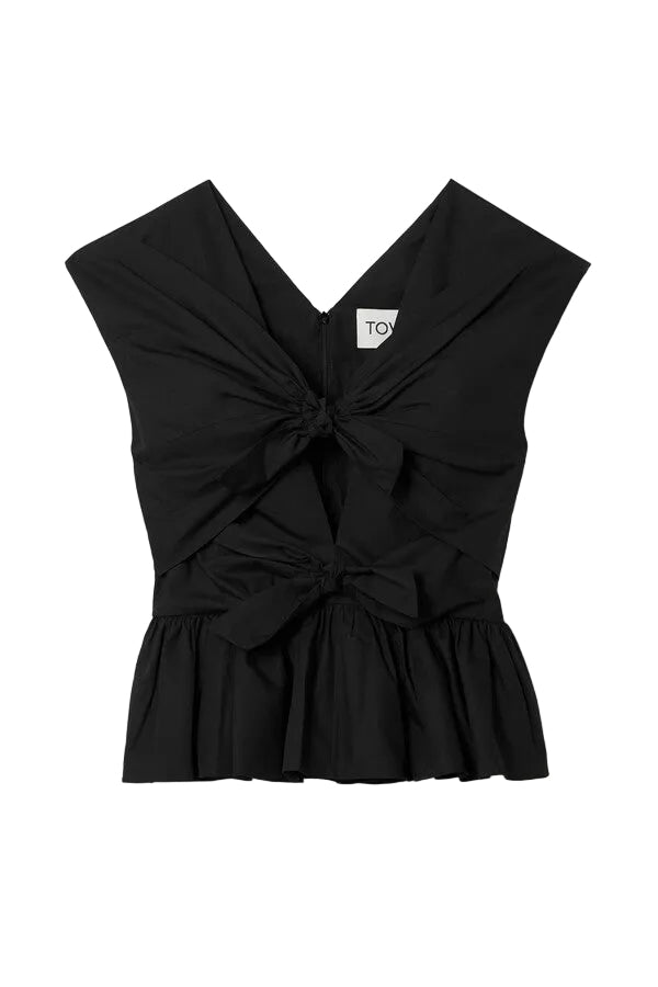 TOVE Elen Knotted Organic Cotton-Poplin Top - 28