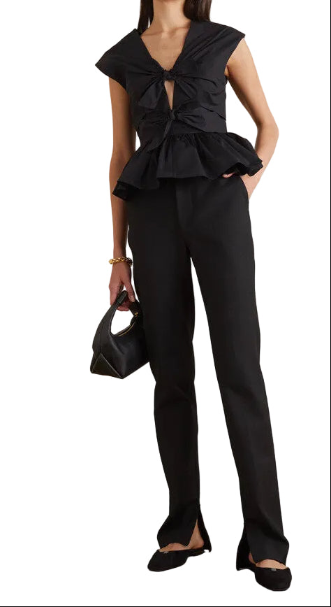 TOVE Elen Knotted Organic Cotton-Poplin Top - 28