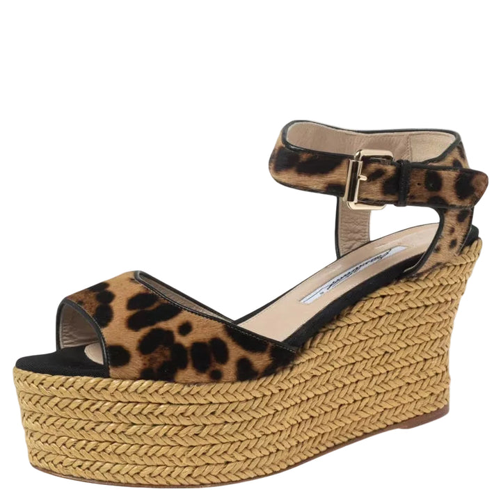 Brian Atwood Leopard-print Espadrille Sandals - 8