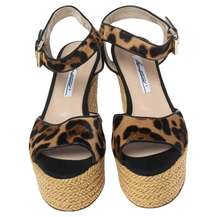 Brian Atwood Leopard-print Espadrille Sandals - 8