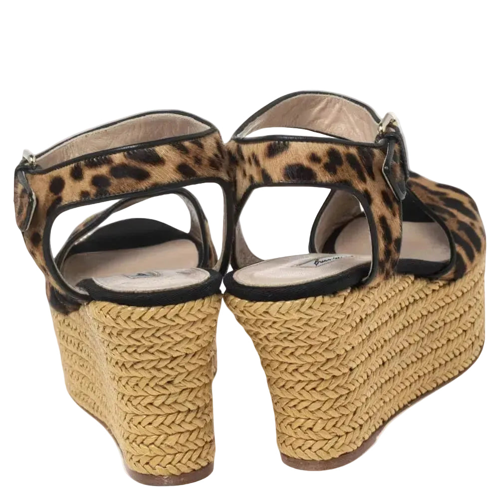 Brian Atwood Leopard-print Espadrille Sandals - 8
