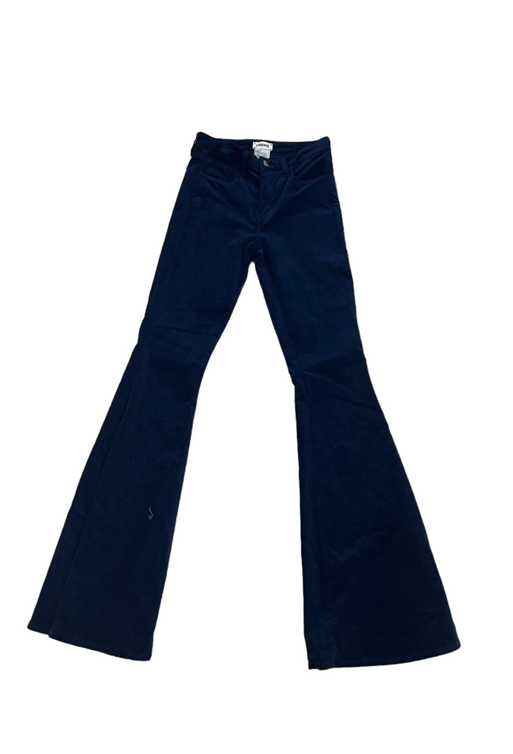Lenora Low Rise Blue Seamed Flare - 25
