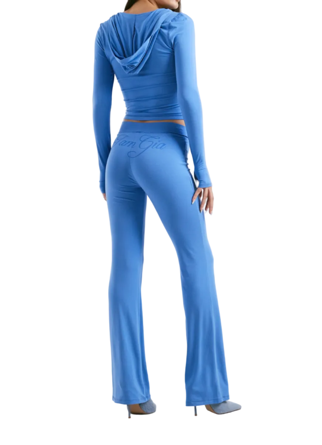 I.AM.GIA Blare logo back print contrast stitch track pant - XS