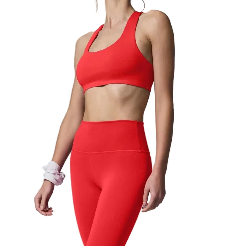 Alo Airlift Advantage Racerback Bra - Red Hot Summer - XS