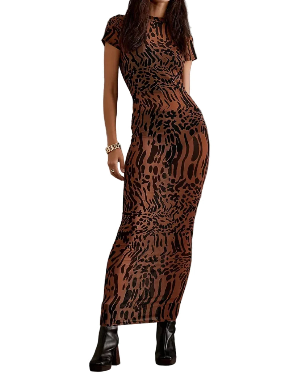 Good American Mesh Maxi Dress