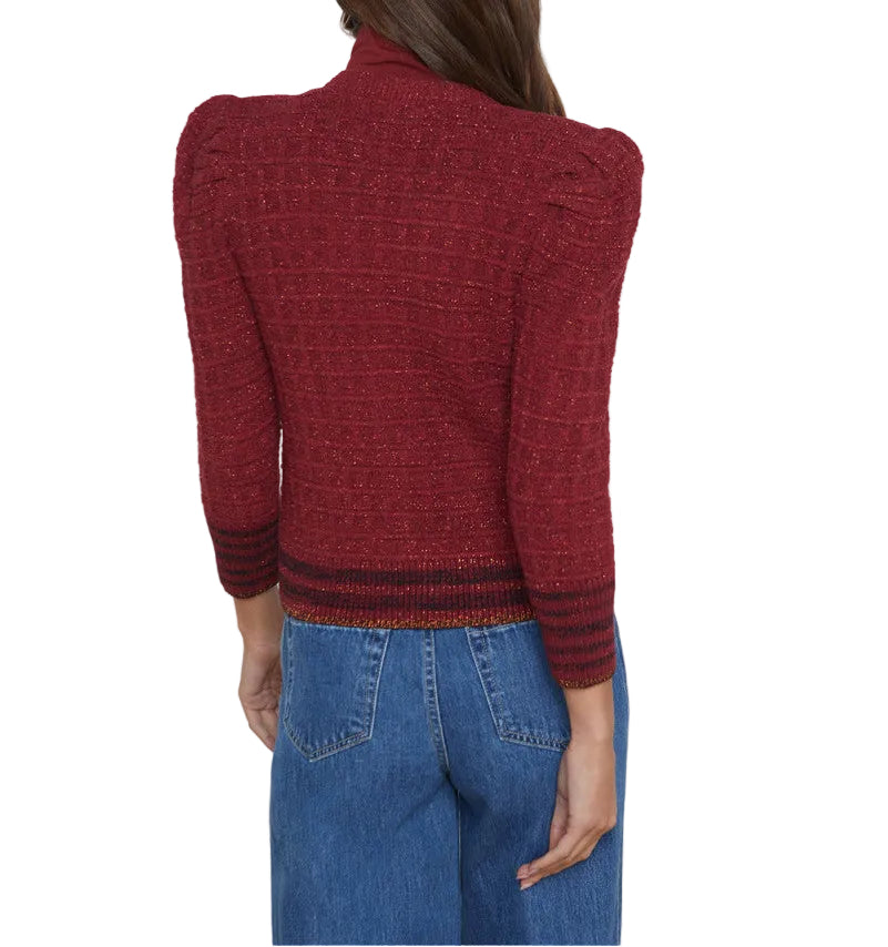 L'Agence Jenni Striped Button Front Cardigan - XS