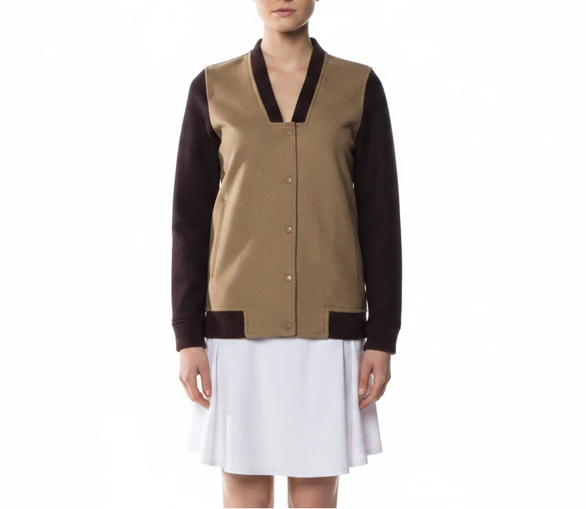 AllSaints Wool Colorblock Pattern Bomber Jacket - 6
