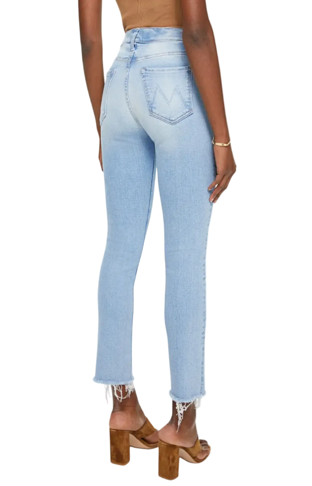 Mother The Dazzler Ripped Mid Rise Ankle Slim Jeans - 27