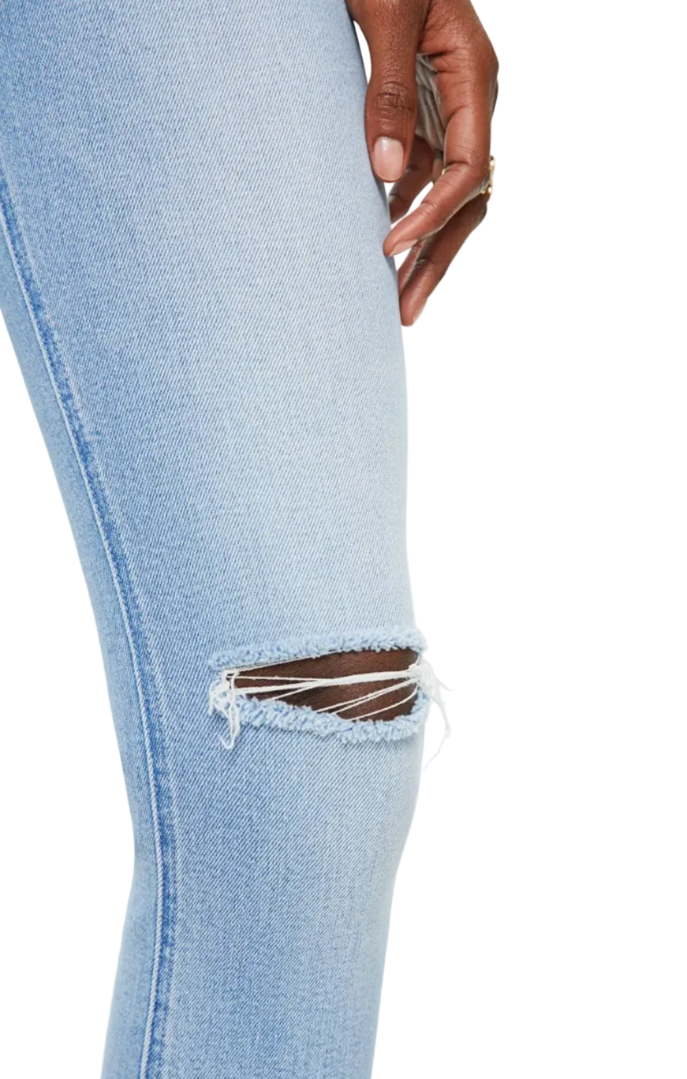 Mother The Dazzler Ripped Mid Rise Ankle Slim Jeans - 27