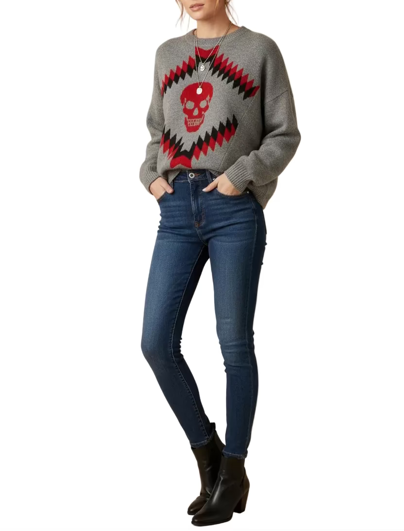 Skull Cashmere Sweater - M