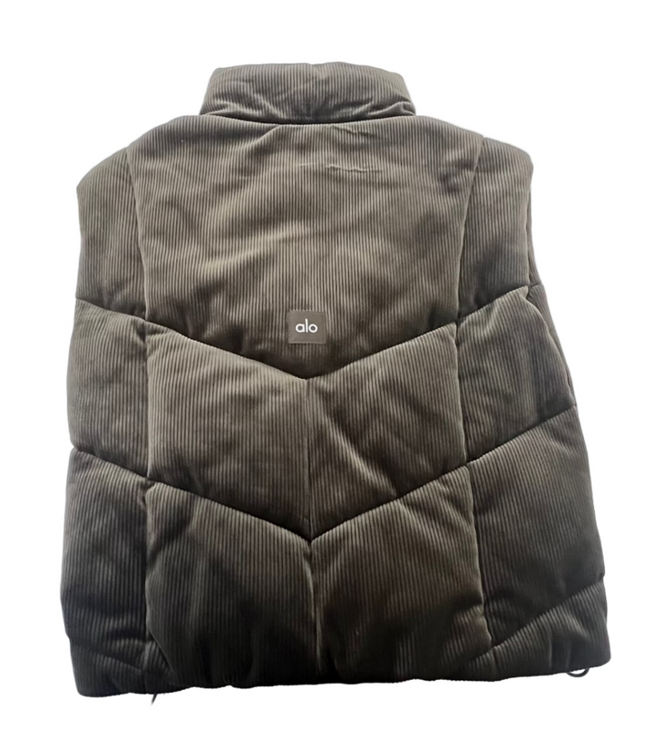 Alo Yoga Corduroy Puffer Vest Brown- Xs