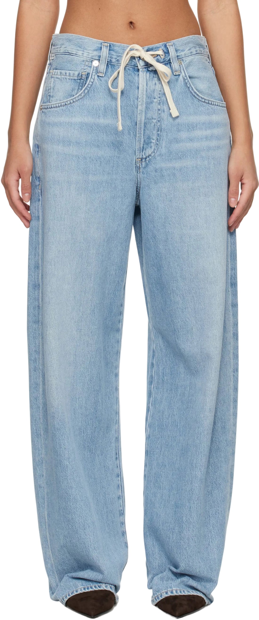 Citizens of Humanity Brynn Low-Rise Wide-Leg Jeans - 25