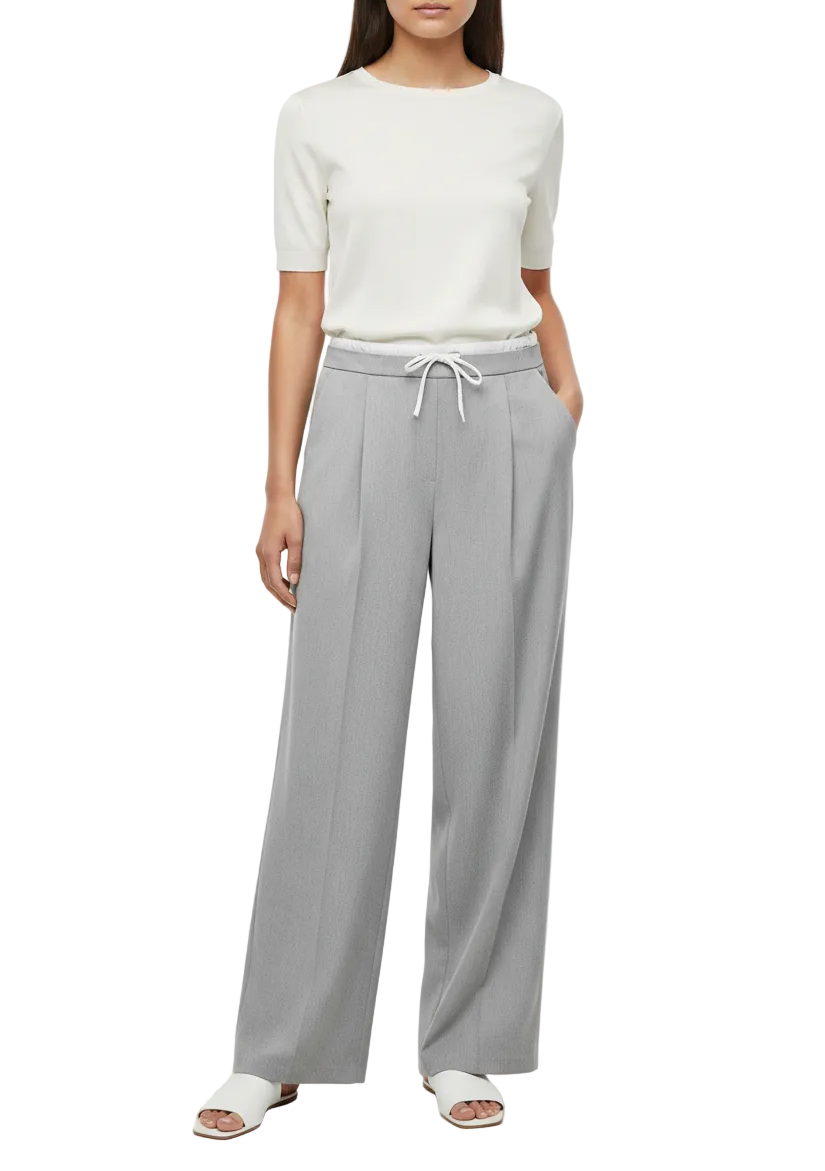 Zara Wide-Leg Trousers with Double Waistband - XS
