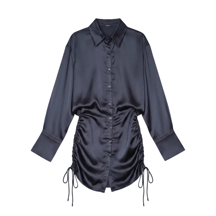 Zara Womens Satin Shirt Dress - S