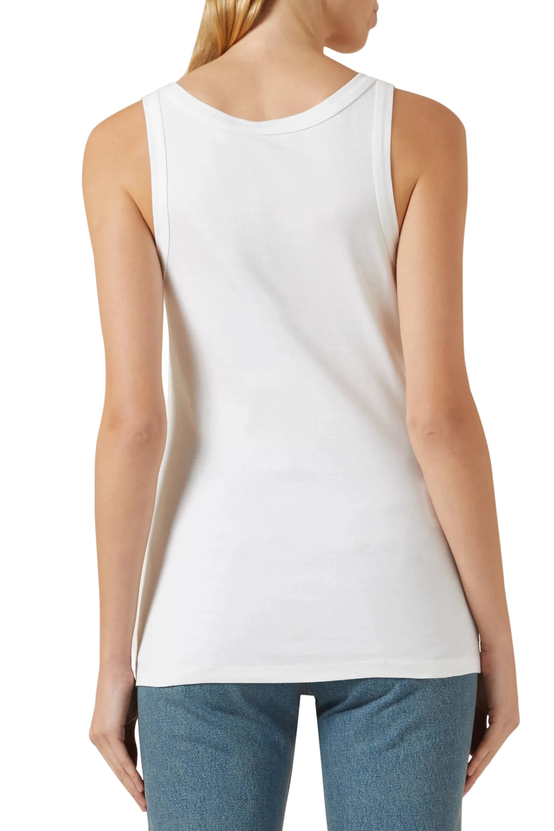 Prada Triangle-Logo Eyelets Tank Top - 38