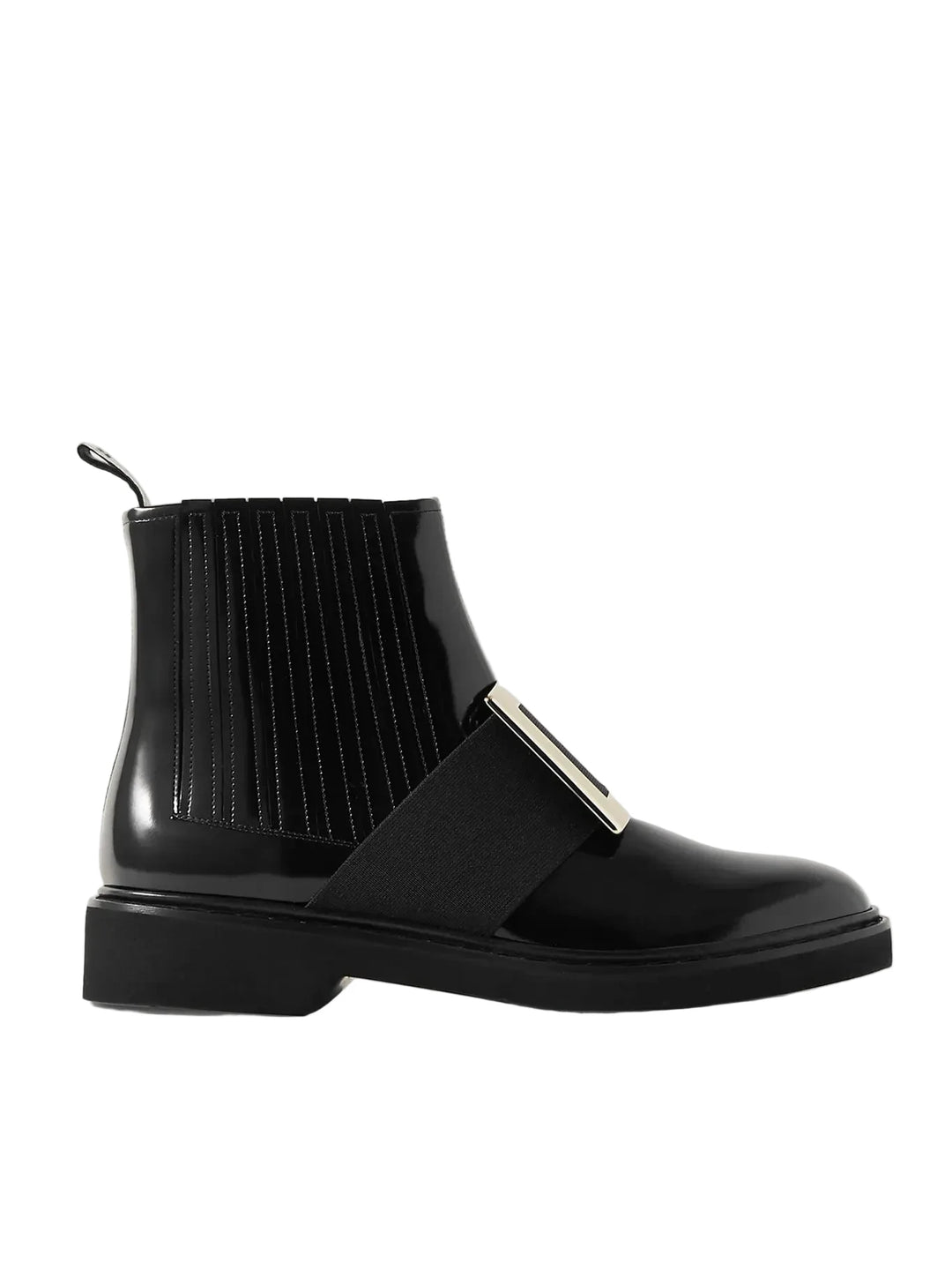 Roger Vivier Viv Ranger Embellished Patent-Leather Chelsea Boots - 37.5