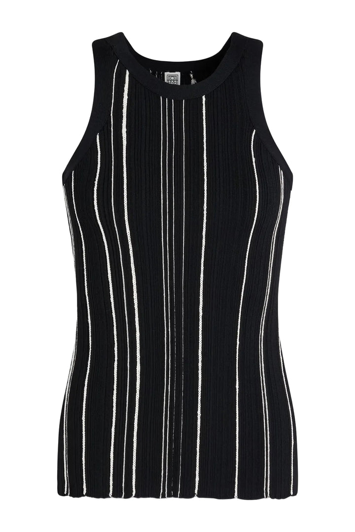 Toteme Striped Ribbed-Knit Tank - S
