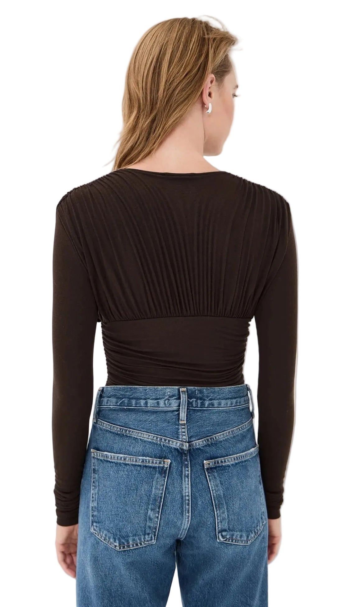 Agolde Abbi Ruched Bodysuit - S
