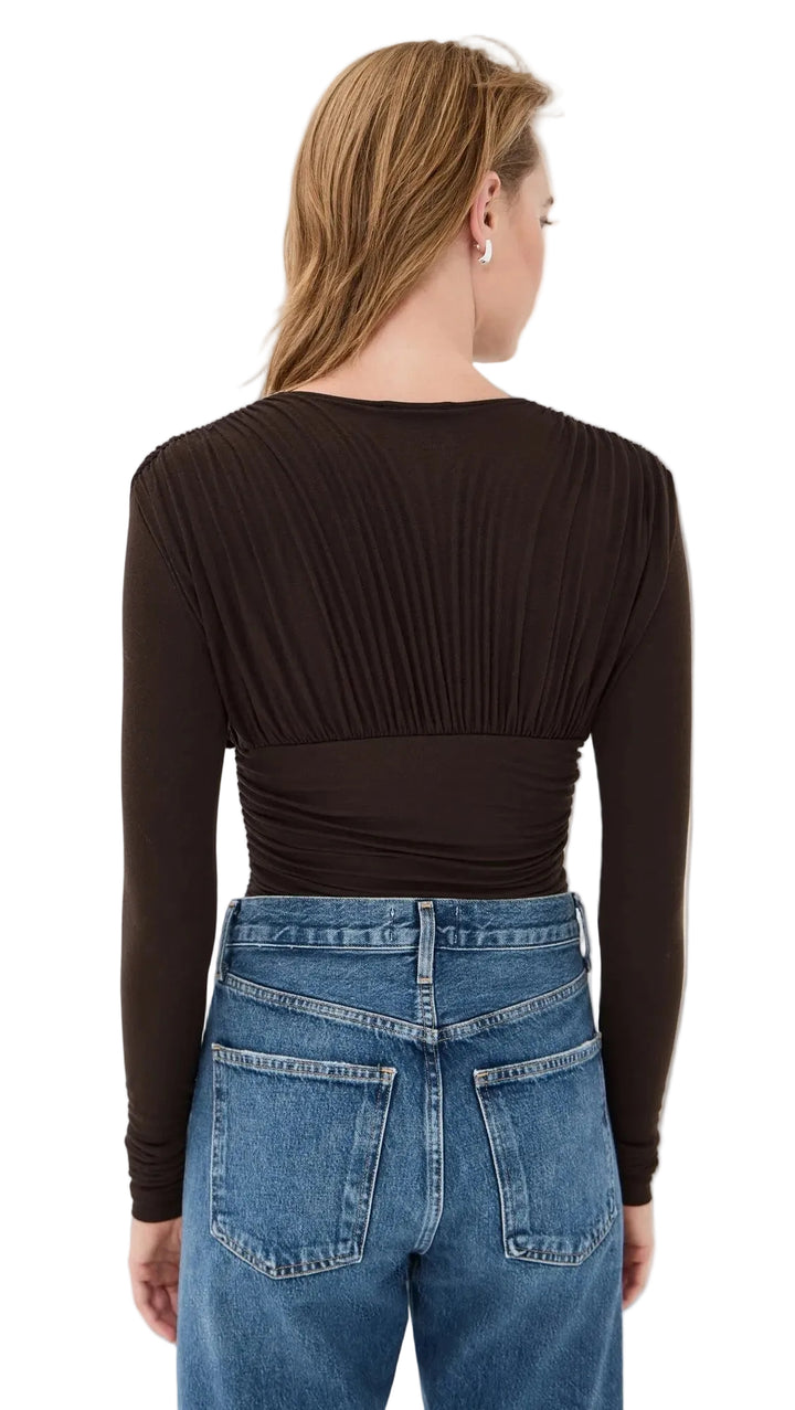 Agolde Abbi Ruched Bodysuit - S