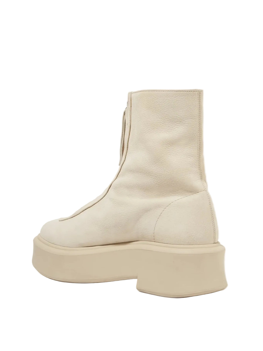 The Row Textured-Nubuck Platform Ankle Boots - 37.5