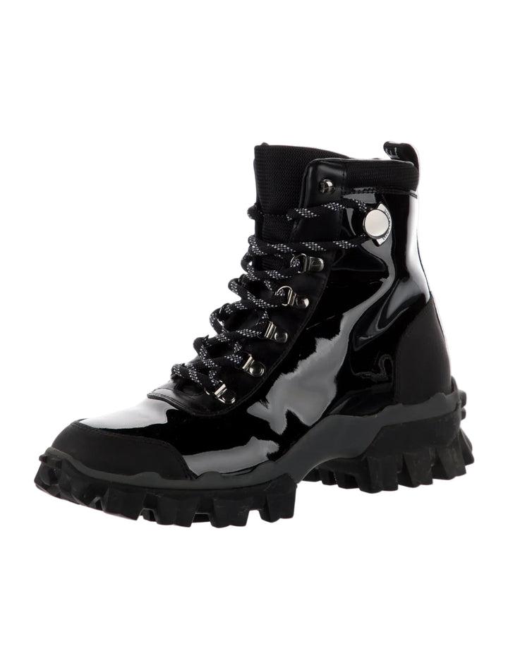 Moncler Helis Patent Leather Combat Boot - 38
