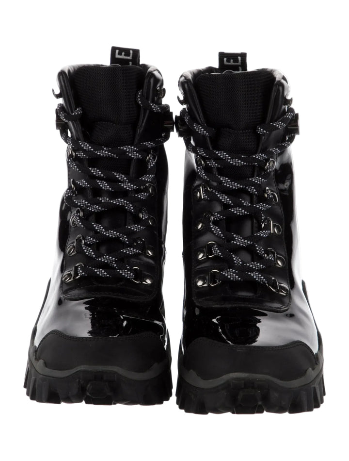 Moncler Helis Patent Leather Combat Boot - 38