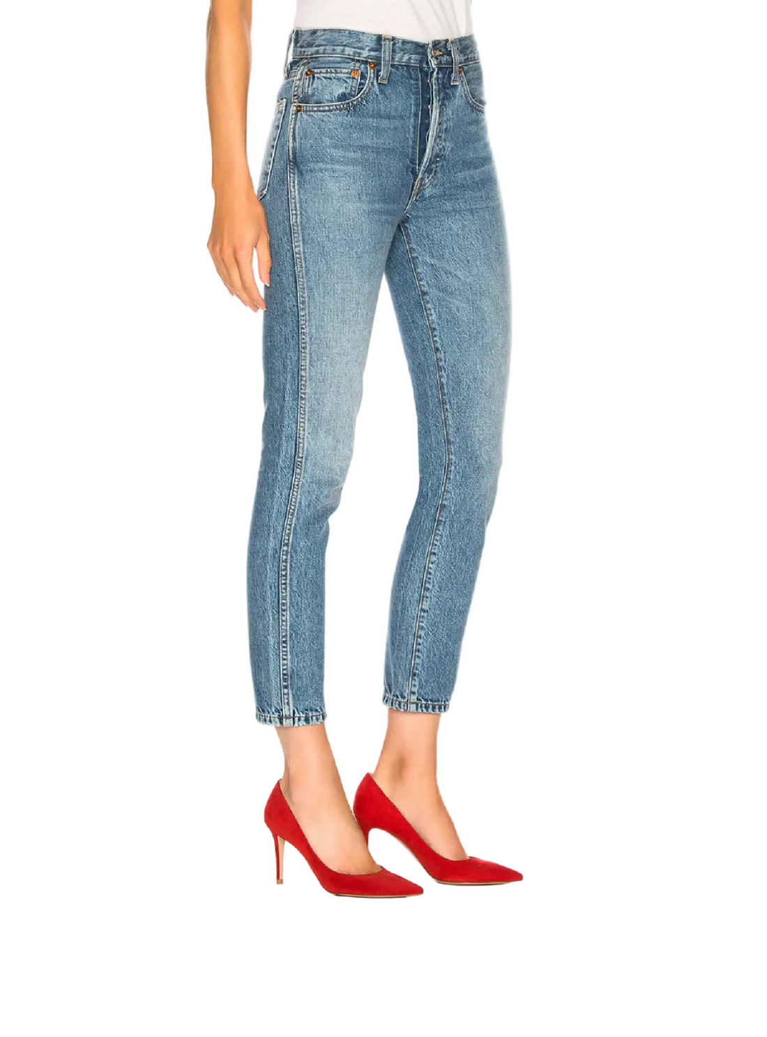 Re/done double needle crop stretch - 24