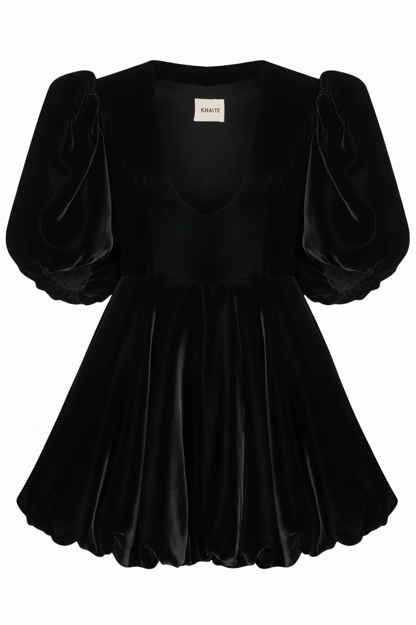 Khaite Leona Velvet Mini Dress - 2
