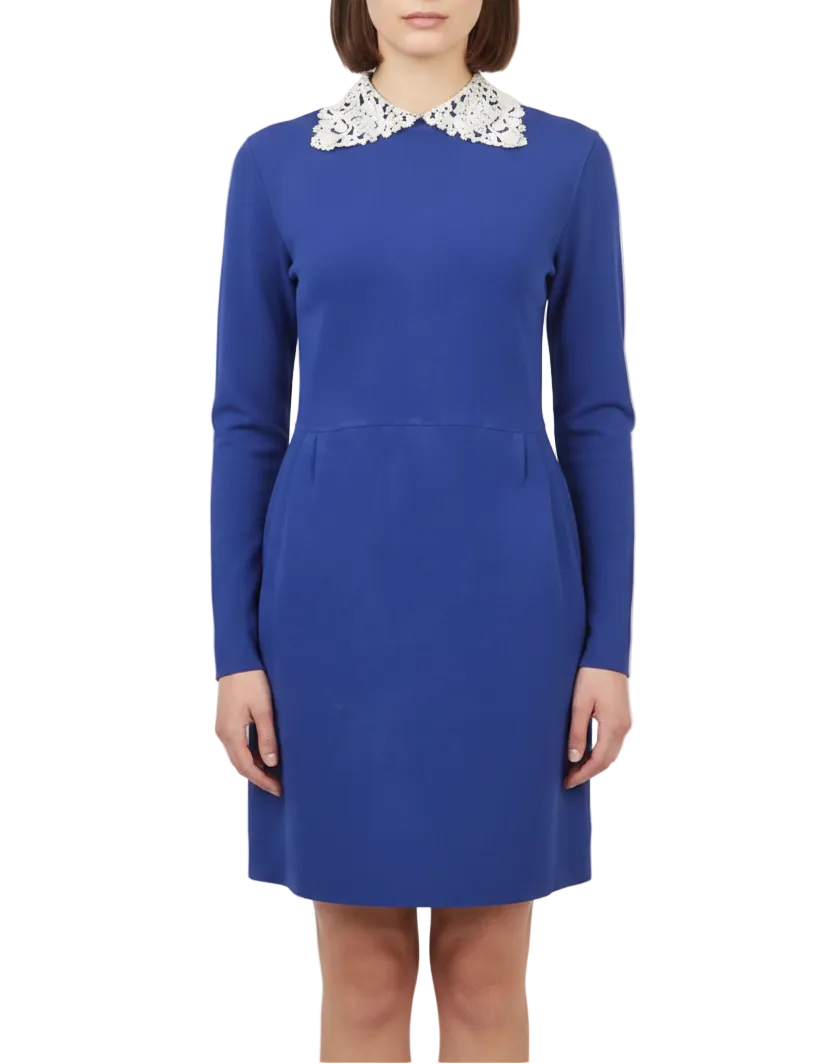 Valentino Blue Peter Pan Collar Dress - S