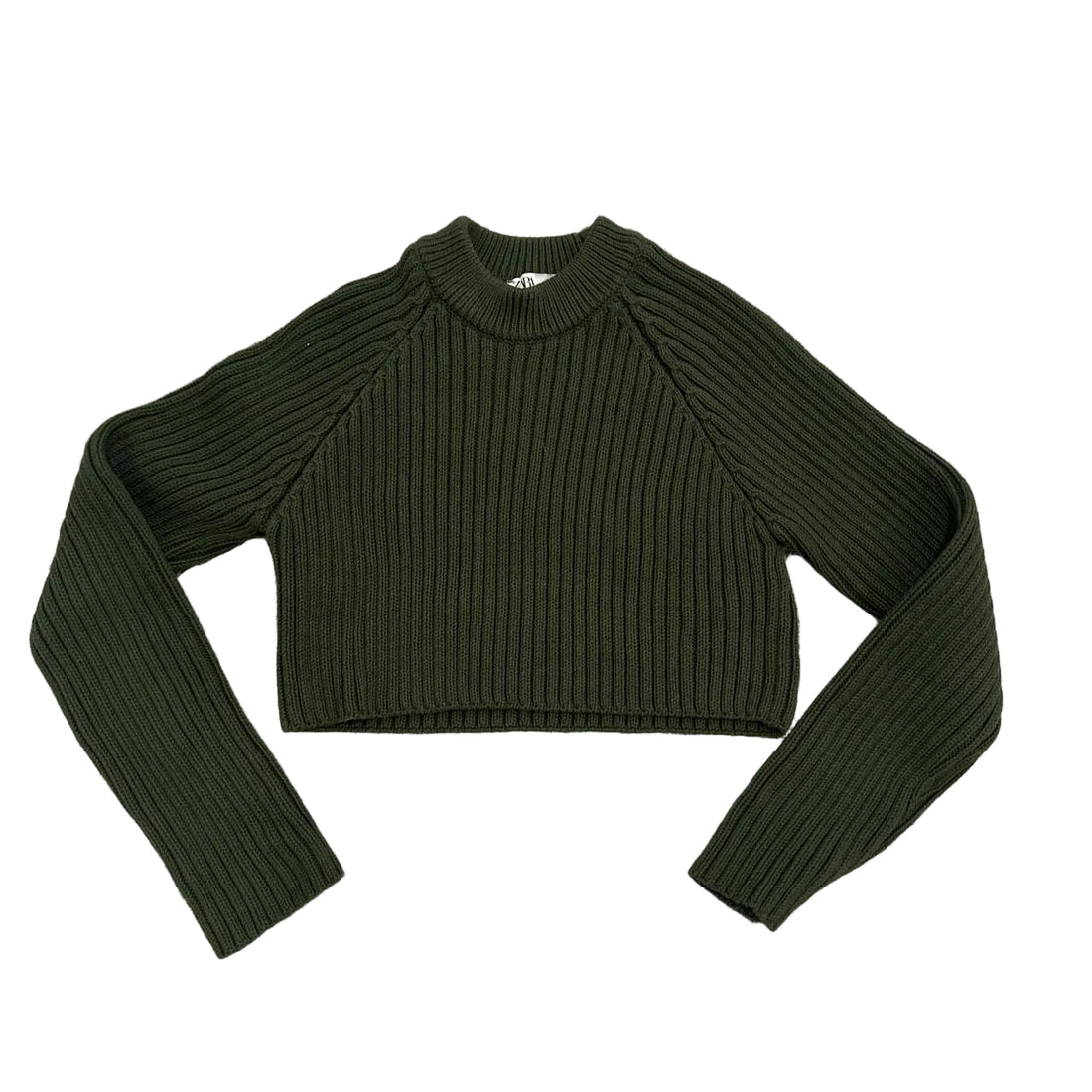 Zara Cropped Cable Knit Sweater - S