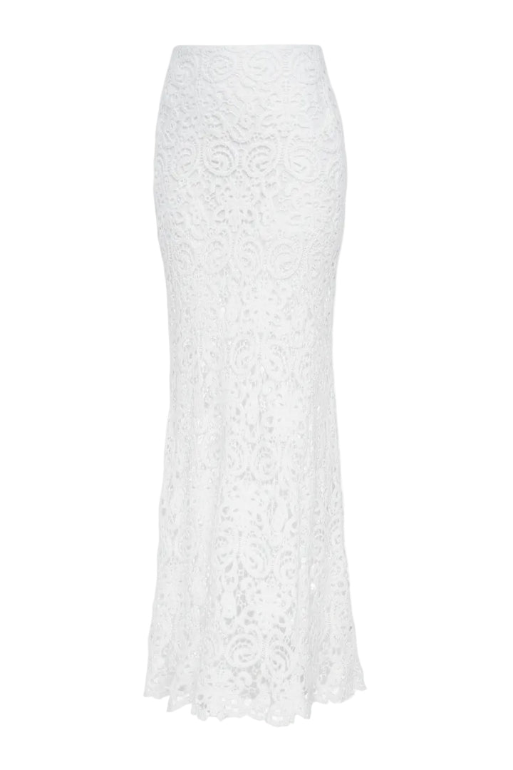 Miguelina Celine Fitted Crochet Maxi Skirt - XS
