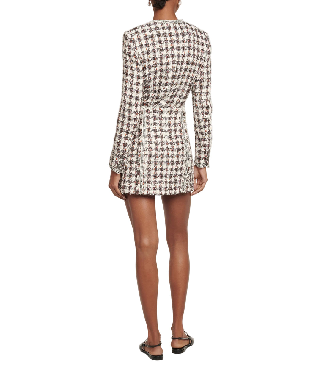 Veronica Beard Stark Houndstooth Tweed Miniskirt - 6