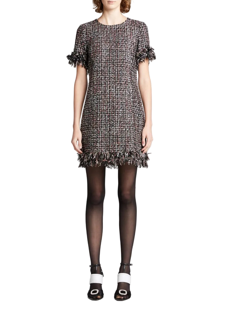 Prabal Gurung Tweed Fringe Sheath Dress - 4